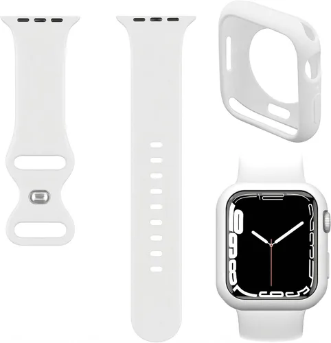 Vista 10 de Funda protectora y correa compatibles con Apple Watch iWatch Series