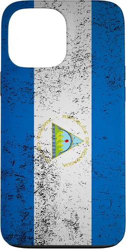 Vista 24 de Funda de regalo para iPhone 17 con diseño de bandera de Nicaragua de Grunge