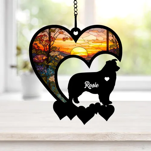 Vista 45 de NAZENTI Atrapasoles personalizado de sabueso afgano, adorno conmemorativo personalizado para la pérdida de mascotas, regalo de condolencia