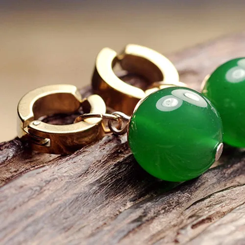 Vista 2 de Goku - Aretes negros de ágata Zamasu 1 unidad Metal