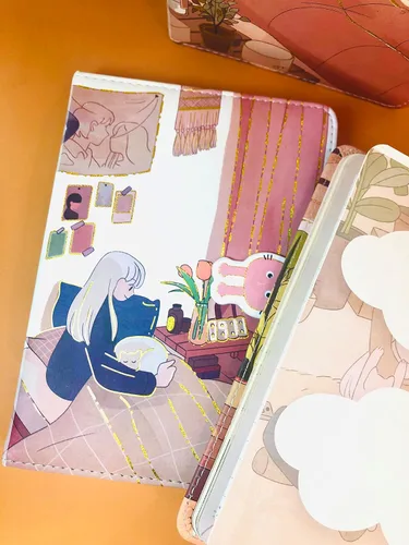 Vista 5 de KetA Diario kawaii, diario Kawaii para niñas, lindo cuaderno diario, cuaderno kawaii, 5 x 7 pulgadas, 5.1 x 7.1 in, 256 páginas, cubierta de piel
