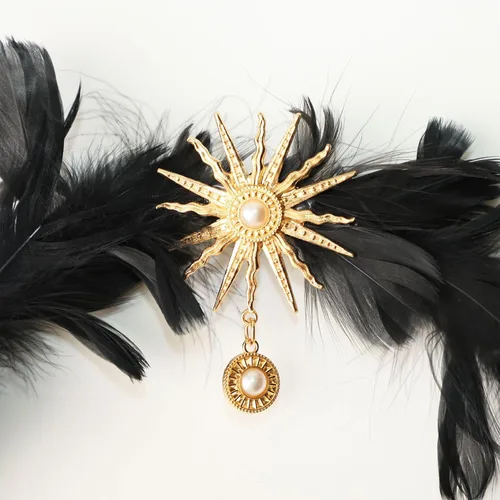 Vista 6 de renvena Diadema de alas de ángel, tiara de boda, Navidad, alas de ángel, elegante, tocado de ángel