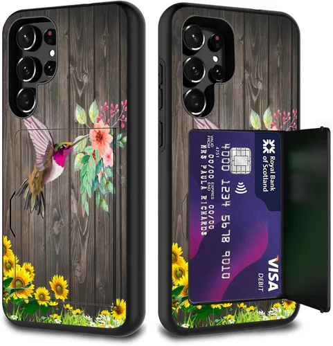 Vista 23 de Funda híbrida de doble capa con función atril para Samsung Galaxy A16 5G de 6.9 pulgadas, diseño de vaca con bandera estadounidense