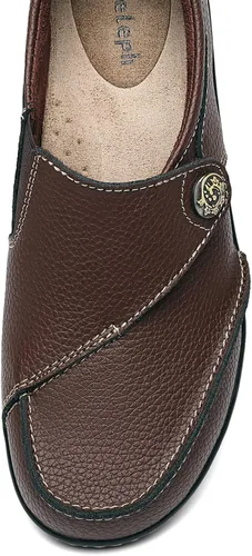 Vista 9 de Geoeleph Mocasines casuales para mujer, mocasines cómodos para caminar, mocasines de cuero para conducir