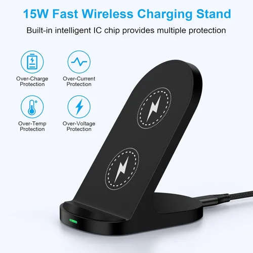 Vista 6 de Soporte de cargador inalámbrico para teléfono Google Pixel 10 Pro XL para Android Pixel 10 Pro Fold/9 Pro XL/8Pro/7/6, Samsung Galaxy S25 Ultra