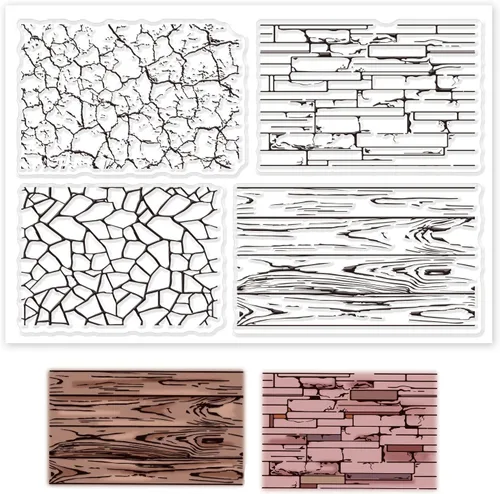 Vista 12 de GLOBLELAND Sellos transparentes de vidrio roto para manualidades, álbumes de recortes, fondo irregular, sellos transparentes de silicona para hacer
