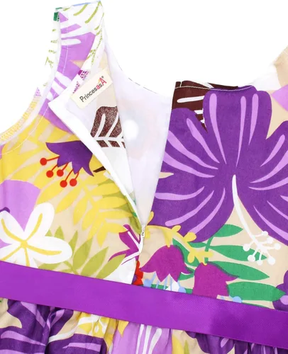 Vista 205 de Vestido de verano para niña, de algodón, con diseño floral