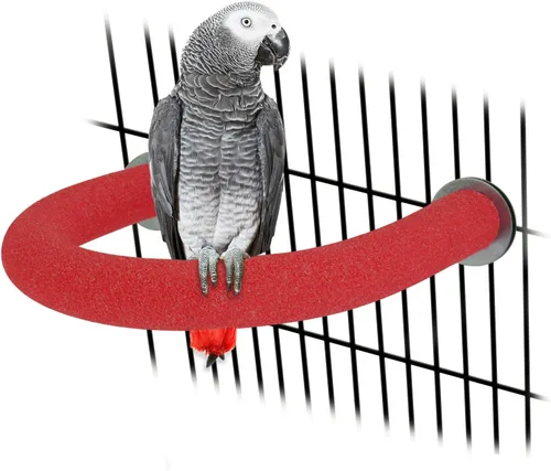 Vista 27 de Rypet Percha para Loros de Superficie Rugosa - Perchas de Arena de Cuarzo para Jaula de Pájaros para Pequeños Periquitos, Cacatúas, Conures