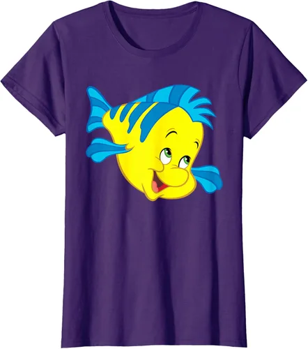 Vista 8 de Disney Camiseta de disfraz de cara grande de la Sirenita Flounder Sidekick