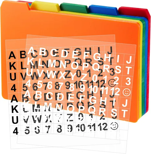 Vista 8 de Lewtemi 50 separadores de tarjetas de índice de 3 x 5 pulgadas, separadores de tarjetas de índice con tarjetas guía con 2 calcomanías de números