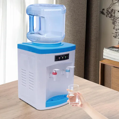 Vista 5 de Dispensador de agua caliente y fría, dispensador de enfriador de agua de carga superior para botellas de 5 galones, enfriador de agua independiente