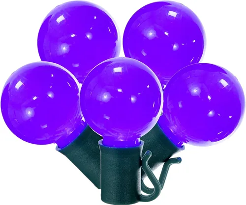 Vista 5 de vickerman x8gcg37 Light Set con 25 luces LED en verde con foco 8" espaciamiento de alambre, 16 ', Amarillo