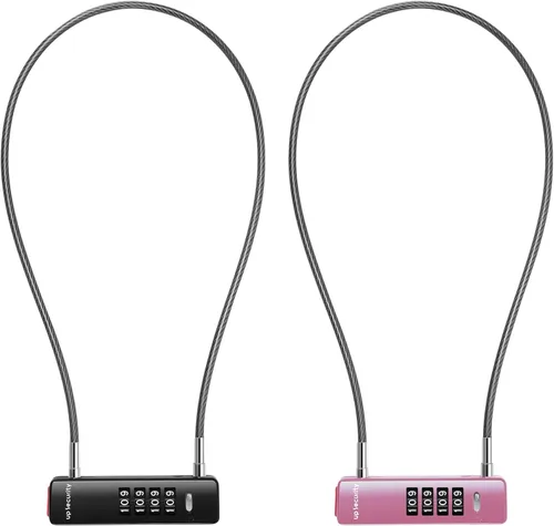 Vista 9 de Combinación de cable de bloqueo de bicicleta, cerradura combinada en U con código, para puerta de valla al aire libre, bicicleta para niños