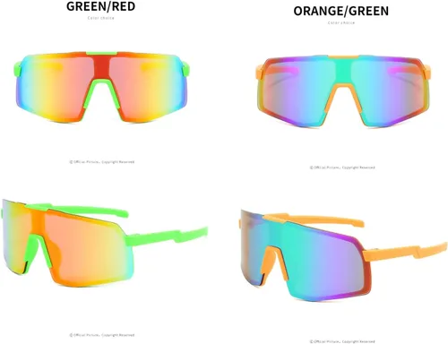 Vista 7 de SANPLMG UV400 Paquete de 2 gafas de sol deportivas sin marco para niños y niñas, ciclismo, béisbol, golf, jóvenes, gafas de sol deportivas