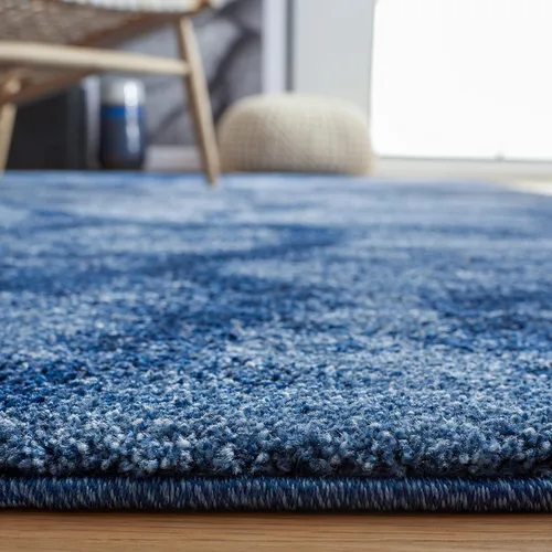 Vista 5 de SAFAVIEH Retro Collection - Alfombra decorativa de 2 pies 3 pulgadas x 5 pies, azul y azul oscuro, diseño abstracto moderno, no desprende pelusa
