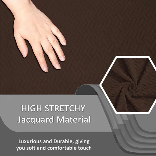 Vista 2 de ULTICOR Fundas jacquard para sofá reclinable de 8 piezas, fundas elásticas para sofá reclinable de 3 cojines, gruesas, suaves y lavables (estilo 3)