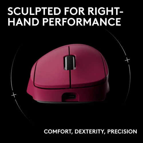 Vista 2 de Logitech G PRO X Superlight 2 Ratón Inalámbrico para Juegos, 60g Pro-Grade con 5 Botones Programables, Sensor de 44k DPI, Tasa de Reporte de 8kHz