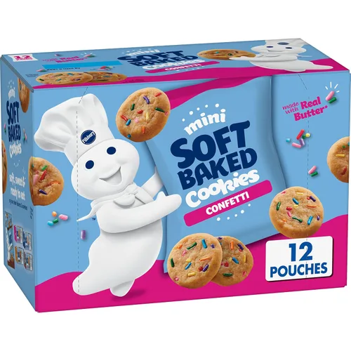 Vista 11 de Pillsbury Mini galletas horneadas suaves, chispas de chocolate, bolsas de aperitivos, 12