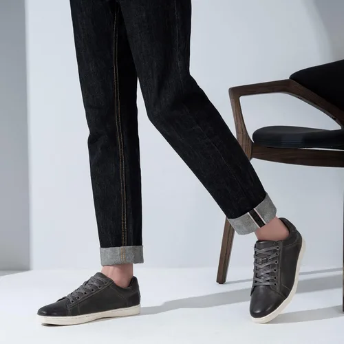 Vista 8 de Jousen Zapatillas de cuero para hombre, zapatos de vestir de moda, zapatos casuales de negocios para hombres