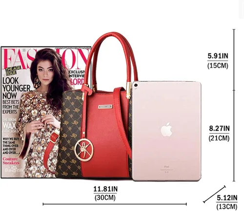 Vista 4 de Bolsos y bolsas de mano para mujer, con asa superior, bolso de hombro para mujer