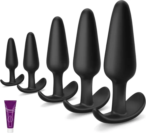 Vista 7 de Juego de enchufe anal para principiantes, 4 formas de silicona para los glúteos, juguete sexual para entrenamiento anal, juguete sexual para adultos
