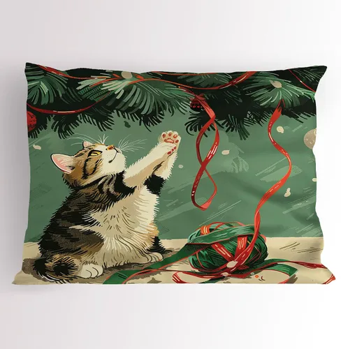 Vista 64 de Lunarable Juego de 2 fundas para almohada de otoño, tema vintage otoñal con estilo granja, ilustración de flores silvestres, artículo de cama
