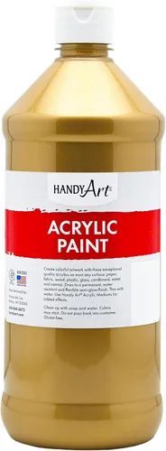 Vista 11 de Handy Art Pintura acrílica, juego de 12 colores, botellas de 16 onzas, acrílico líquido para estudiantes semibrillante, consistencia de flujo