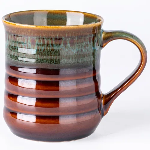 Vista 9 de GBhome Taza de café grande de 18 onzas, taza de café de cerámica hecha a mano para café con leche, té, cerveza, cacao caliente, apta