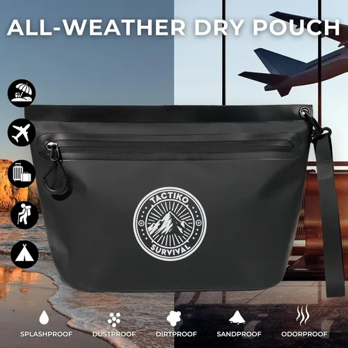 Vista 2 de Tactiko - Paquete de 3 bolsas resistentes al agua con cremallera, para guardar todos los organizadores para bolsas secas, bolsas de viaje