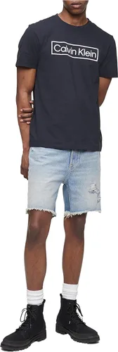 Vista 2 de Calvin Klein Camiseta de cuello redondo con logotipo de Ck Box para hombre