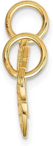 Vista 2 de Collar con dije de corazón de oro amarillo de 10 quilates joyería fina para mujer regalos para ella