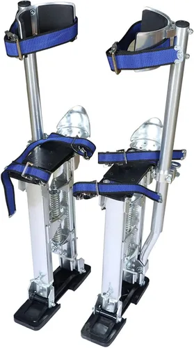 Vista 4 de findmall 18-30 Pulgadas Drywall Stilts Grade Ajustable Aluminio Herramienta Stilt para Pintura o Limpieza - Plata