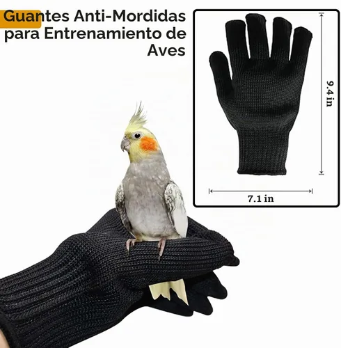 Vista 2 de QBLEEV 1 Pair Bird Handling Anti-Bite Gloves, Small Animal Bite Proof Gloves for Training