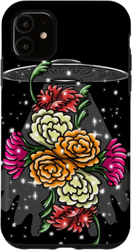 Vista 8 de Alien Floral UFO Girly Extraterrestrial Space Lover - Funda de regalo para iPhone 17