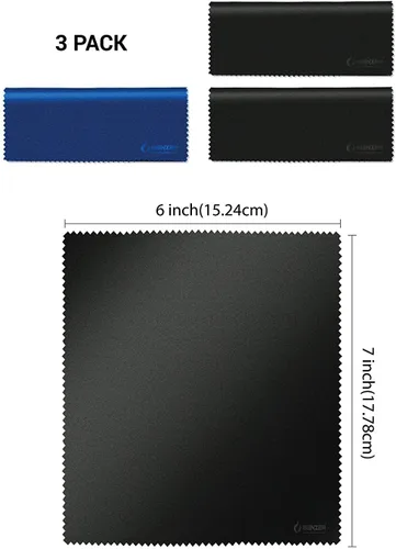 Vista 2 de IBENZER Paños de limpieza de microfibra para electrónica - Paño de limpieza de lente de cámara de microfibra, lentes, pantallas, lentes, iPad