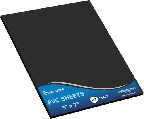 Vista 98 de Mega Format Hojas de plástico de PVC expandido – Hoja negra rígida de 5 x 7 pulgadas para manualidades, señalización y exhibiciones – Sintra Negro