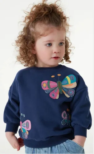 Vista 73 de Sudaderas para niñas pequeñas, cuello redondo, sin botones, de manga larga, para invierno, casual, ropa 2T-7T, Dinosaurio