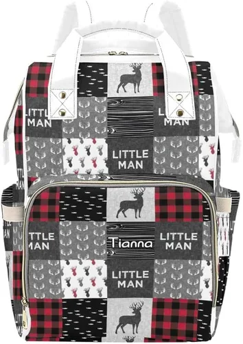 Vista 23 de XOZOTY Mochila de pañales personalizada con nombre para hombres y mujeres, bolsas de bebé de enfermería personalizadas, bolsa de viaje para hombros