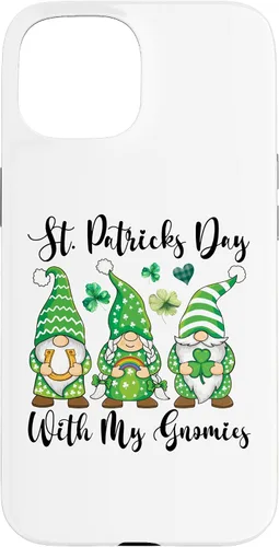 Vista 6 de iPhone 16 St Patricks Day Tee Shamrock Shirt Three Gnomies St Patricks Case