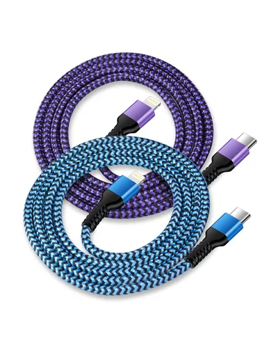 Vista 12 de Cable USB C a Lightning 4Pack/0,9 m, Certificado Apple Powerline C-Type Cargador de Carga Rápida Original Cable Lightning para iPhone 14 13 13 Pro