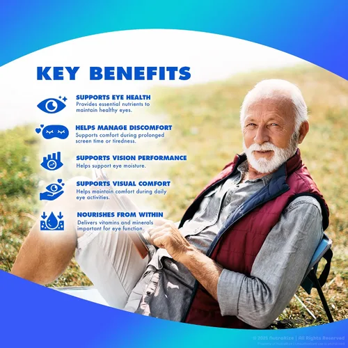 Vista 4 de NutraRize X Vision Cápsulas – Fórmula diaria de apoyo ocular con ingredientes naturales para ayudar a mantener el bienestar visual y la comodidad