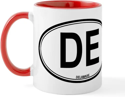 Vista 21 de CafePress Delaware (DE) Euro Mug Taza de café de cerámica de 11 oz (11.0 fl oz)