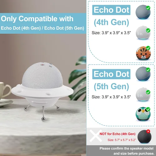 Vista 3 de Soporte para Echo Dot 4ª/5ª generación, soporte para soporte Echo Dot de 4ª generación, soporte de altavoz para soporte Echo Dot 5ª