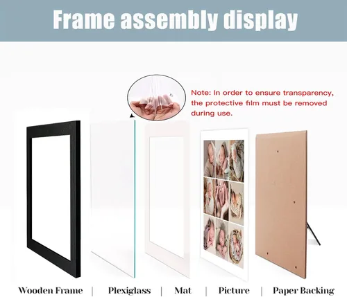 Vista 5 de YK artwood Impresiones en lienzo personalizadas con tus fotos, marco personalizado de 8 x 8 pulgadas, marco moderno de madera negra con tu foto