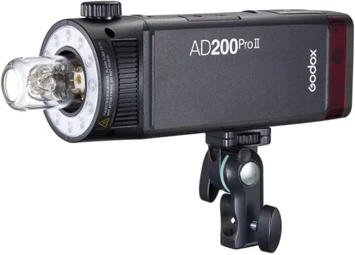 Vista 4 de Godox AD200 PRO II TTL Kit de flash de bolsillo con cabezales de flash H200J II y H200 II, pantalla a color y lámpara de modelado LED