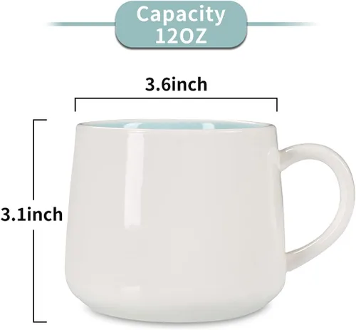 Vista 4 de Taza de café sorpresa 3D con diseño de animales en el interior, de 12 onzas con vaca bebé, bonita taza de cerámica hecha a mano de dibujos animados