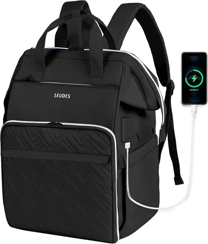Vista 15 de Leudes Mochila Bolsa para Tejer, Organizador de Almacenamiento de Hilo, Bolsa de Ganchillo Grande Tote, Regalo de Navidad, Estuche Portador de Hilo