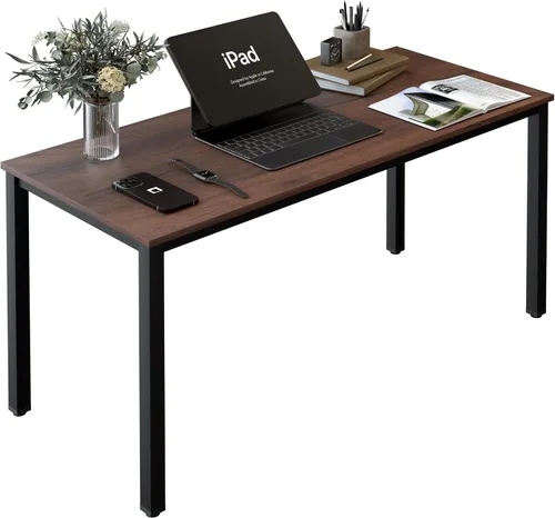Vista 9 de Escritorio para computadora para espacio pequeño, moderno y simple, escritorio para computadora portátil, escritorio de estudio para oficina en Negro