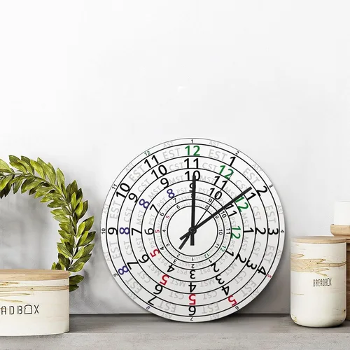 Vista 25 de Reloj de pared de guitarra acústica con aspecto de madera natural, reloj de madera rústico y elegante, 10 silenciosos, sin tictac, de cuarzo