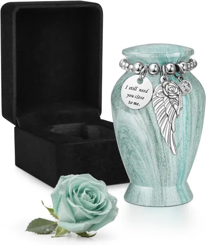 Vista 15 de Dletay Urnas pequeñas personalizadas para cenizas humanas, recuerdo de 2.85 pulgadas, mini urna de cremación conmemorativa para mujeres y hombres